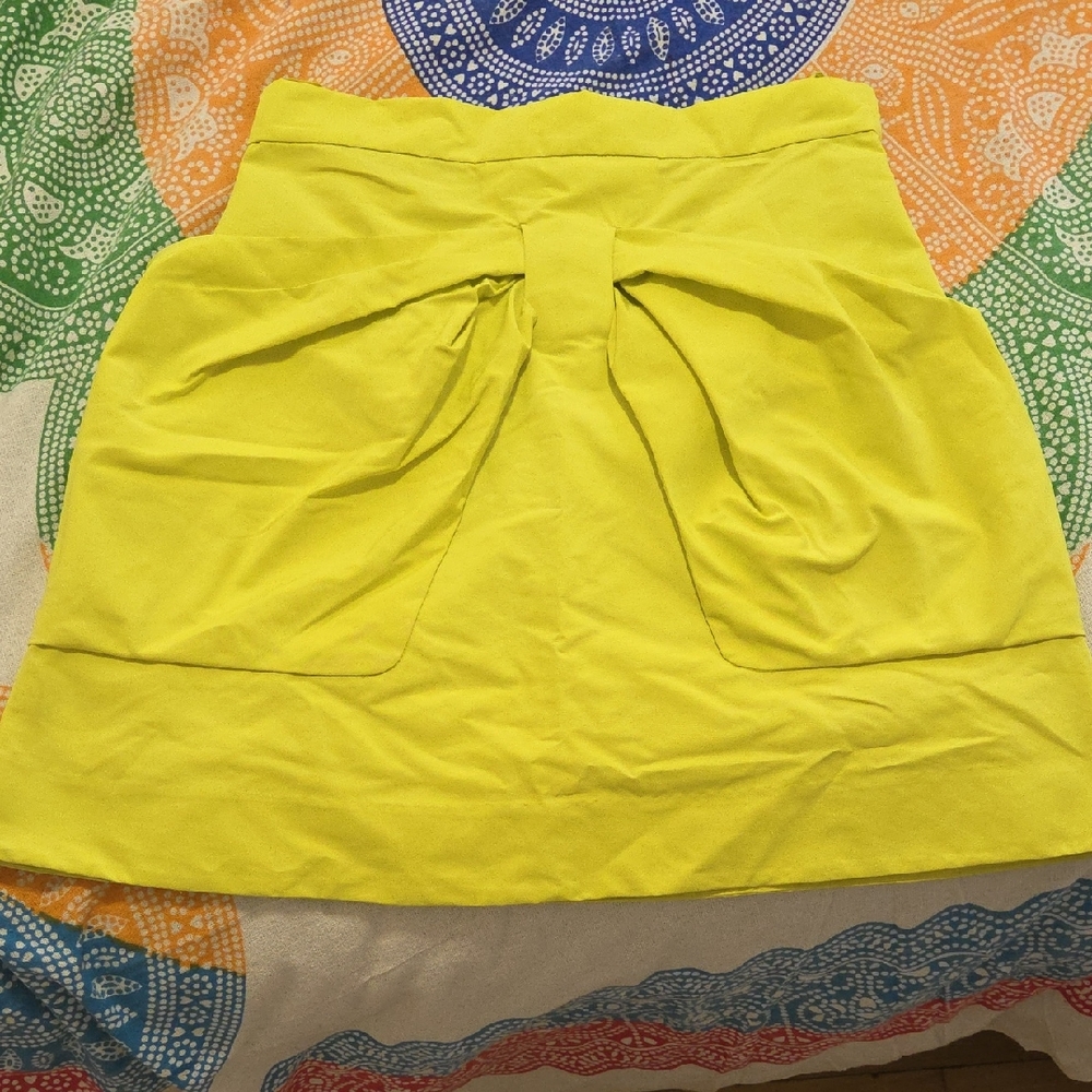 COS Bright Yellow Mini Skirt